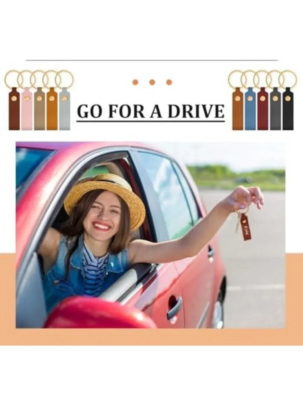 200 Pcs Leather Keychain Blanks - 3.7